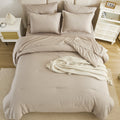 Solid Down Alternative 7 Pieces Bedding Comforters Sets - LITANIKA