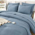 Solid Down Alternative 7 Pieces Bedding Comforters Sets - LITANIKA