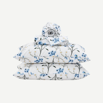 Litanika Sweet Pea Floral 4-piece bedding sheet set with colorful floral design on soft fabric