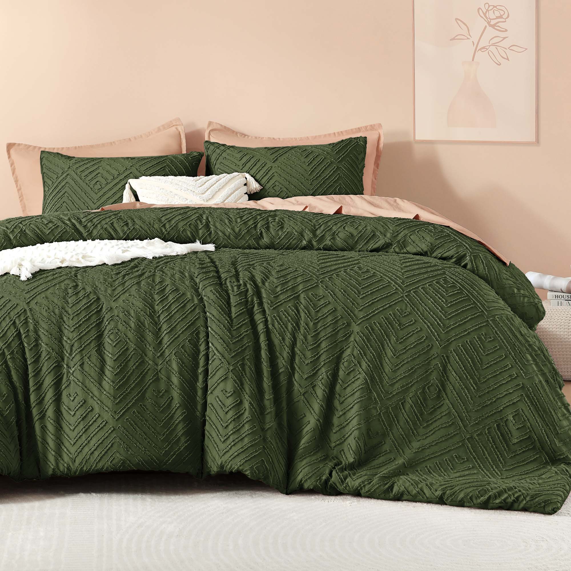 Tufted Boho Lightweight Fluffy 3 Pieces Comforter Set - LITANIKA