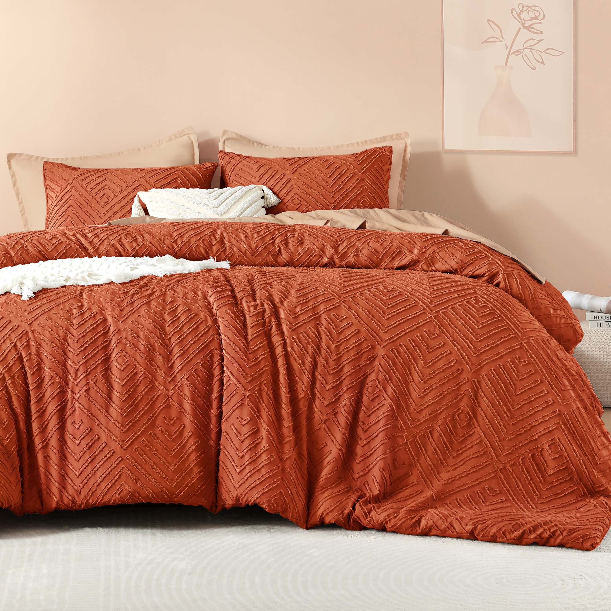 Tufted Boho Lightweight Fluffy 3 Pieces Comforter Set - LITANIKA