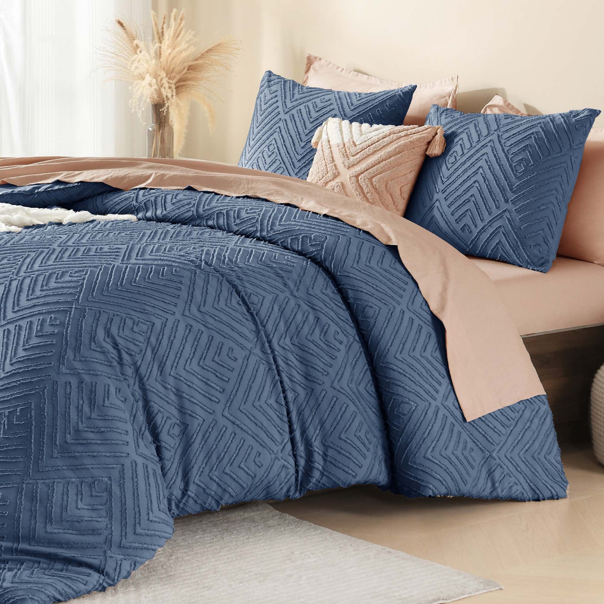 Tufted Boho Lightweight Fluffy 3 Pieces Comforter Set - LITANIKA