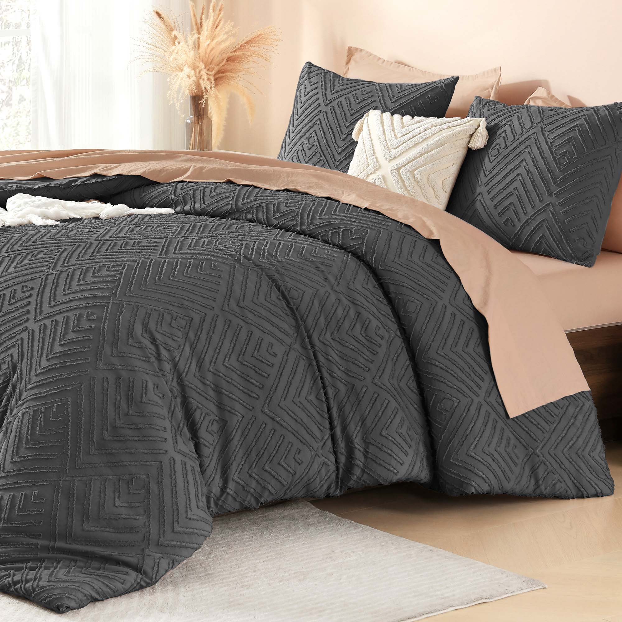 Tufted Boho Lightweight Fluffy 3 Pieces Comforter Set - LITANIKA
