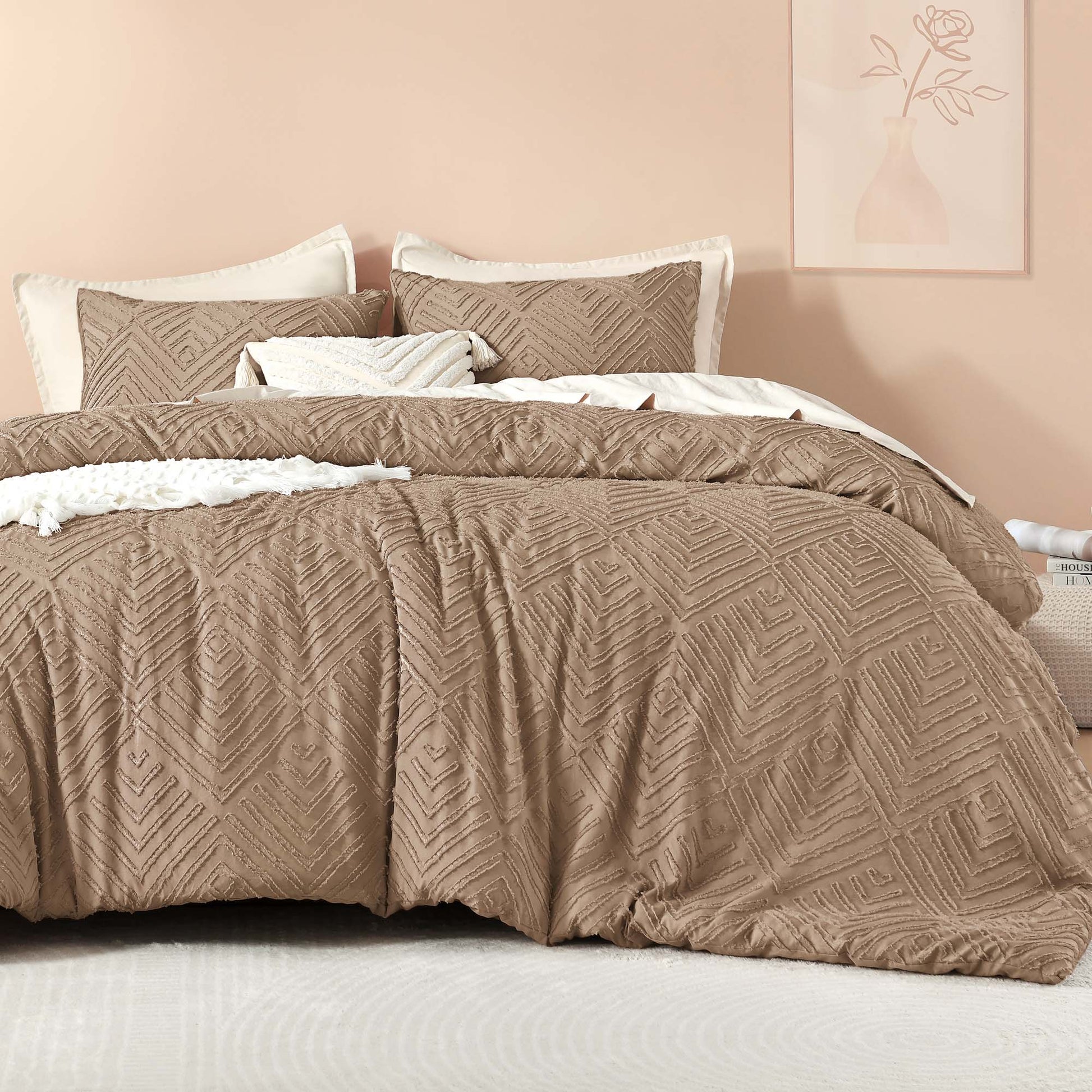 Tufted Boho Lightweight Fluffy 3 Pieces Comforter Set - LITANIKA