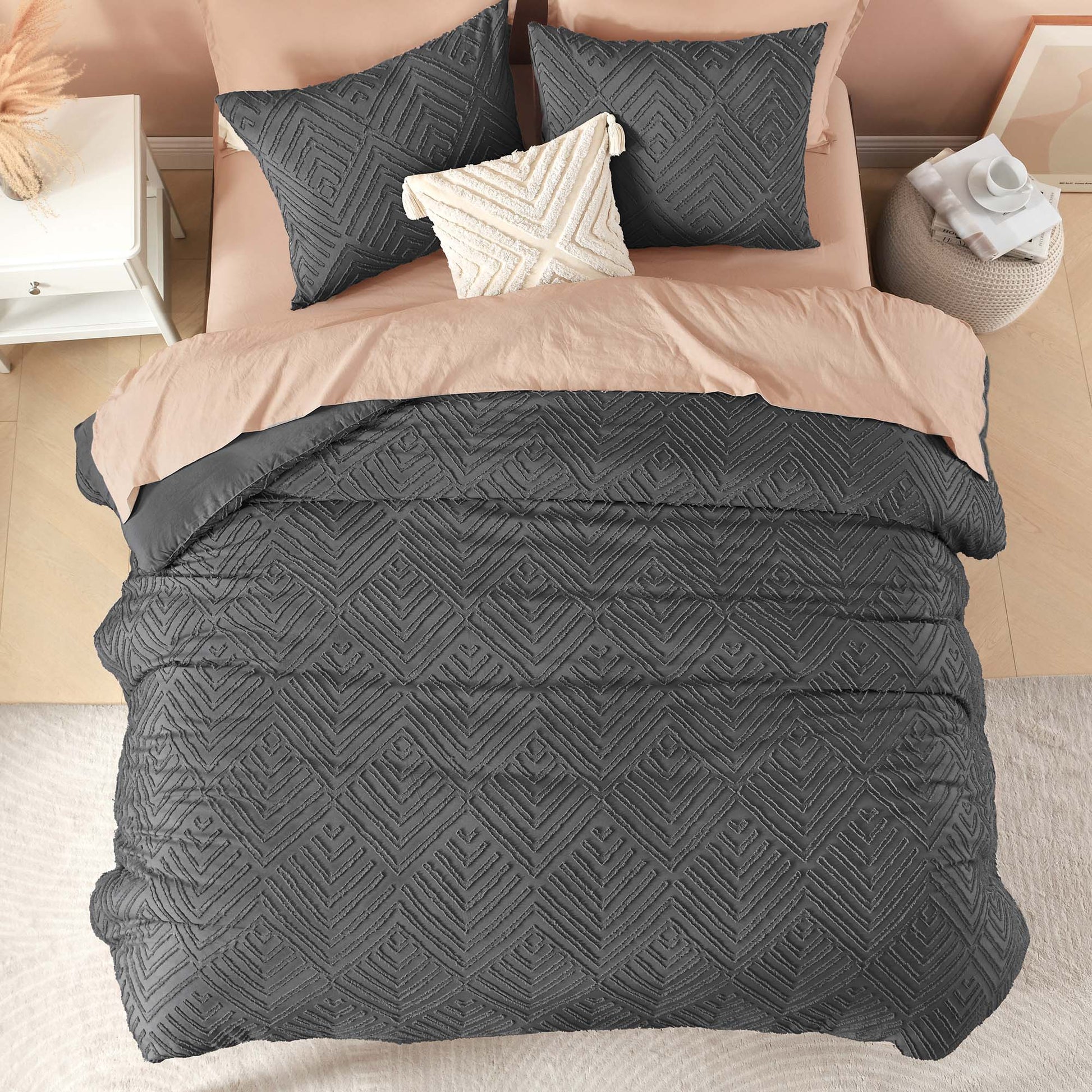Tufted Boho Lightweight Fluffy 3 Pieces Comforter Set - LITANIKA
