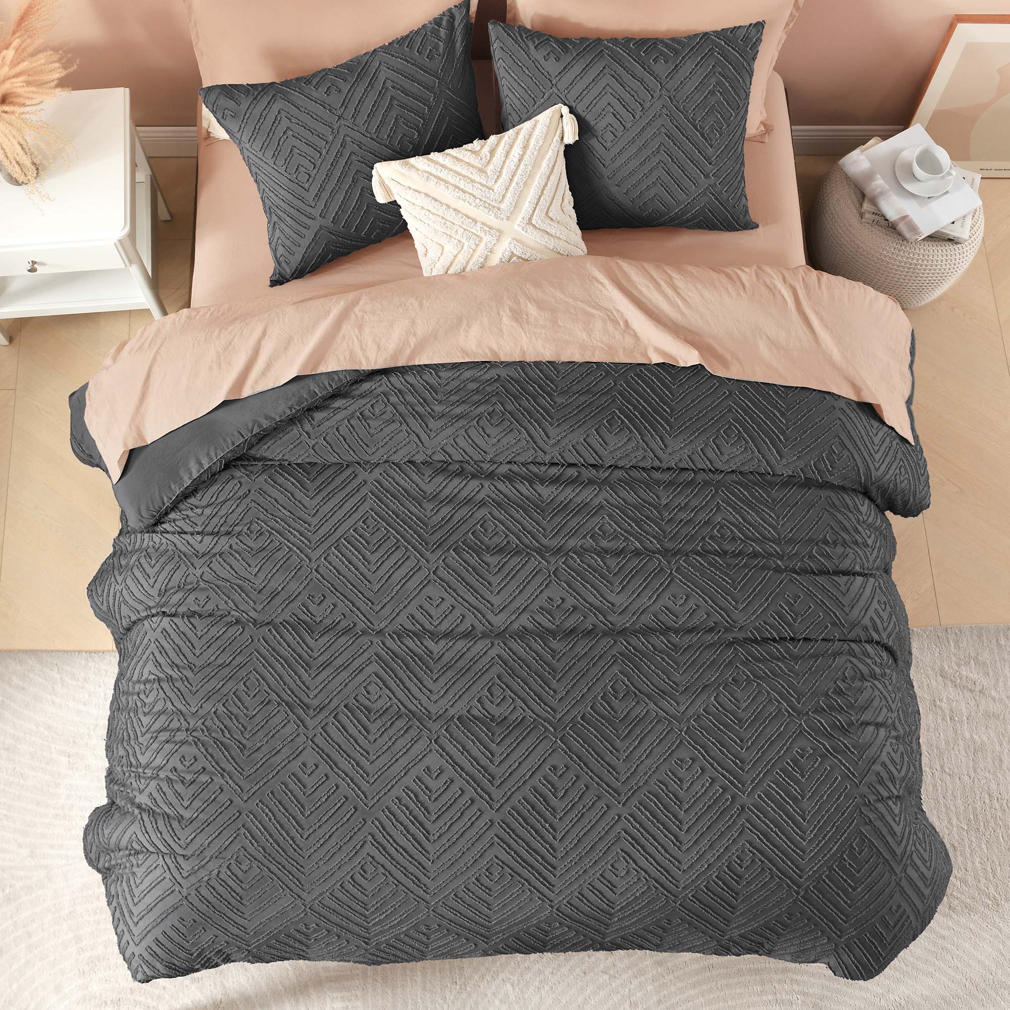 Tufted Boho Lightweight Fluffy 3 Pieces Comforter Set - LITANIKA