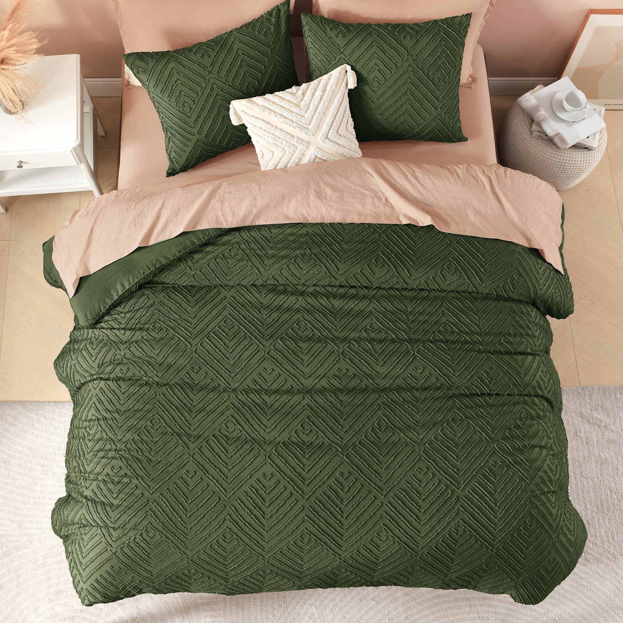 Tufted Boho Lightweight Fluffy 3 Pieces Comforter Set - LITANIKA