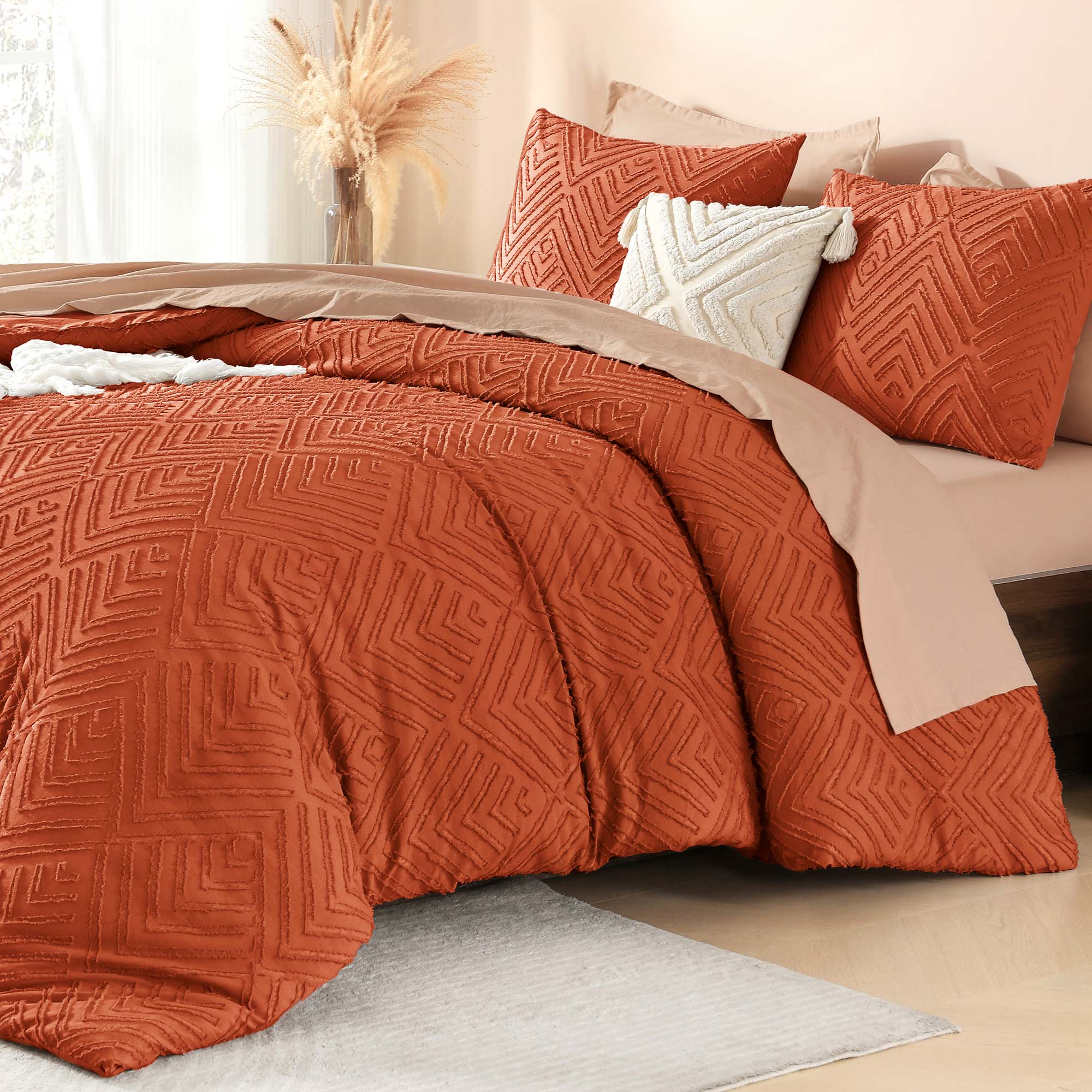 Tufted Boho Lightweight Fluffy 3 Pieces Comforter Set - LITANIKA