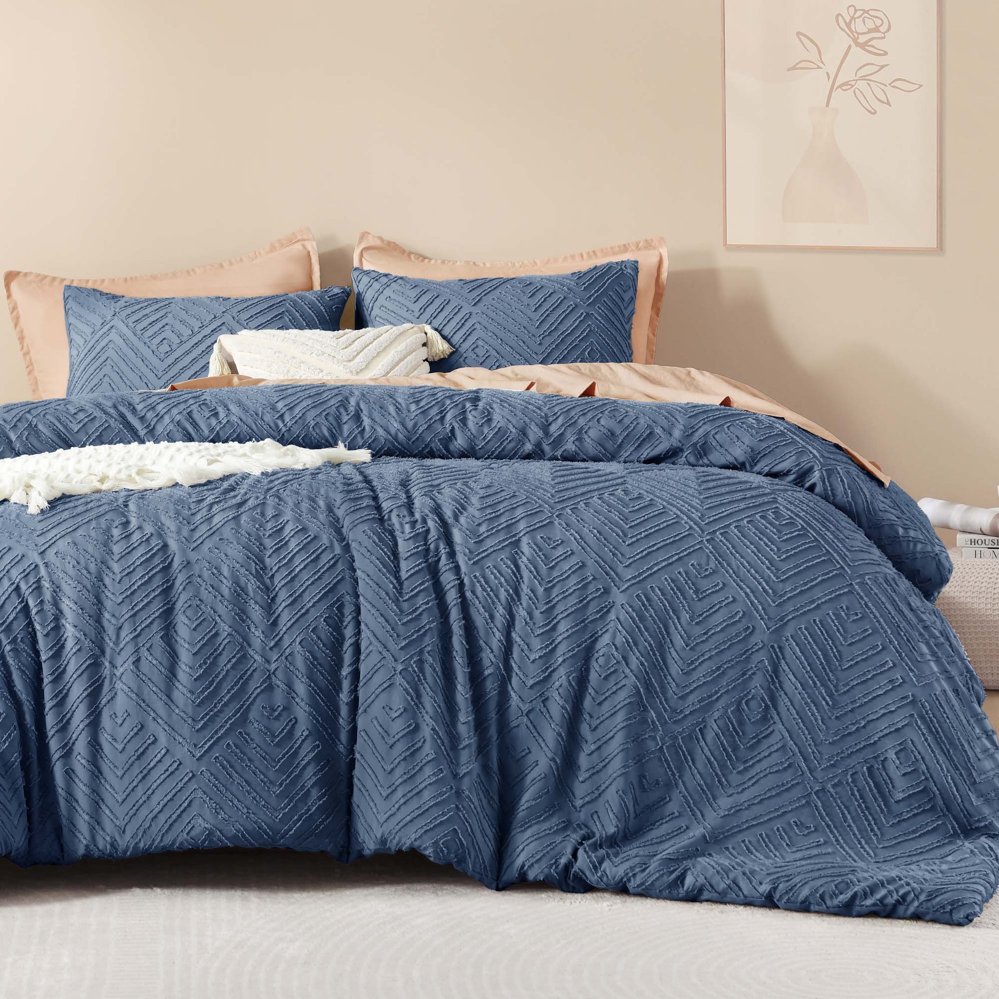 Tufted Boho Lightweight Fluffy 3 Pieces Comforter Set - LITANIKA