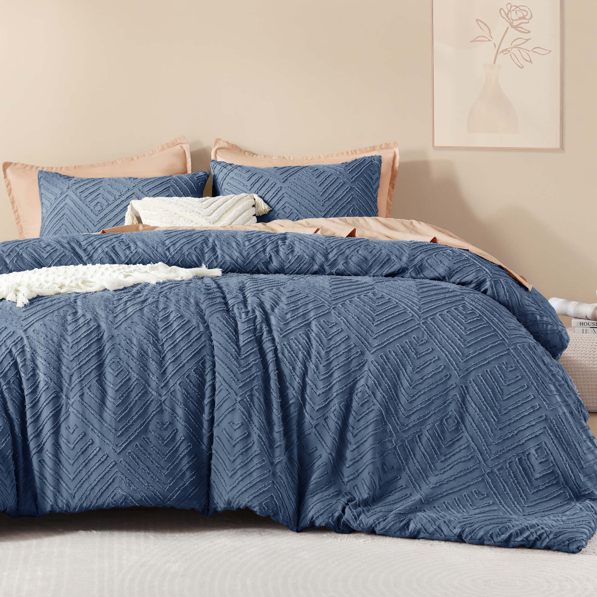 Tufted Boho Lightweight Fluffy 3 Pieces Comforter Set - LITANIKA