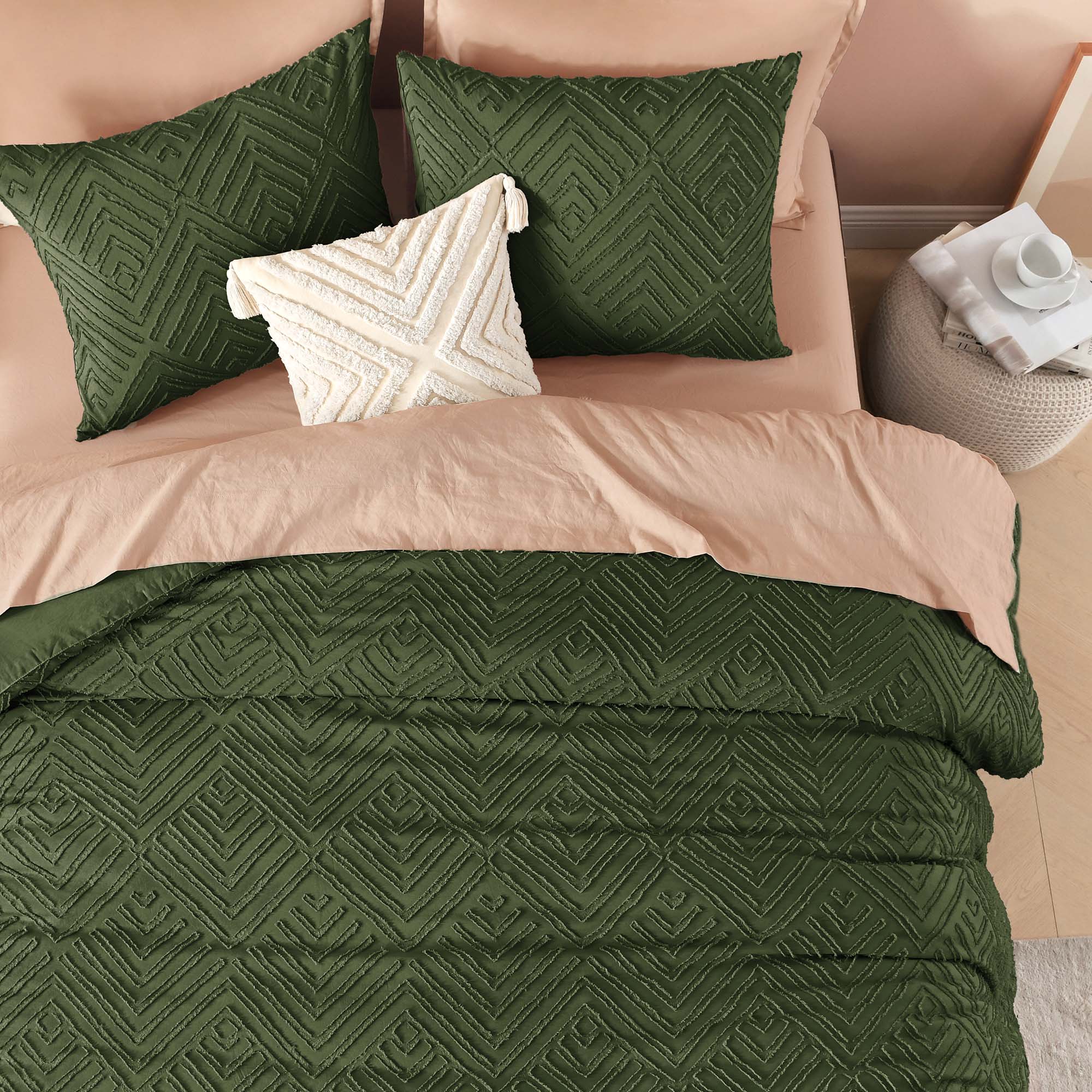 Tufted Boho Lightweight Fluffy 3 Pieces Comforter Set - LITANIKA