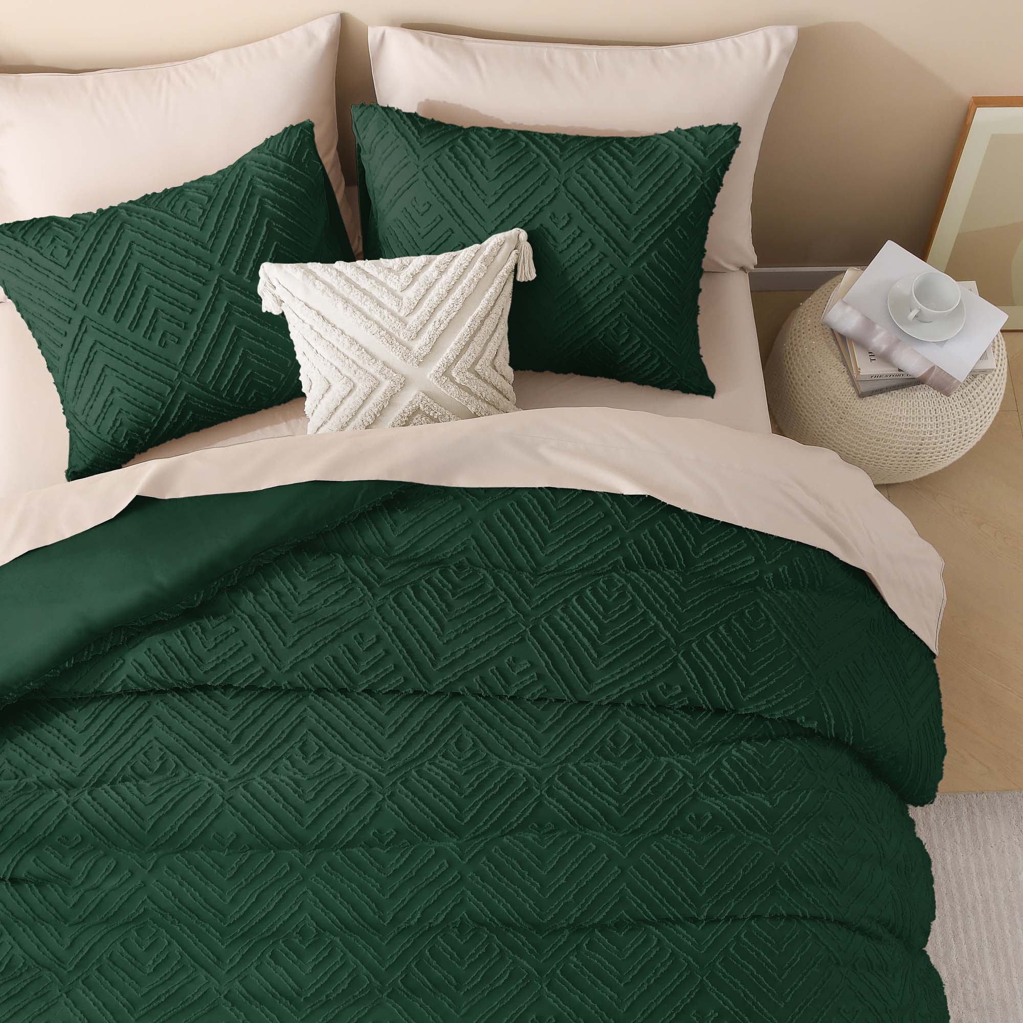 Tufted Boho Lightweight Fluffy 3 Pieces Comforter Set - LITANIKA