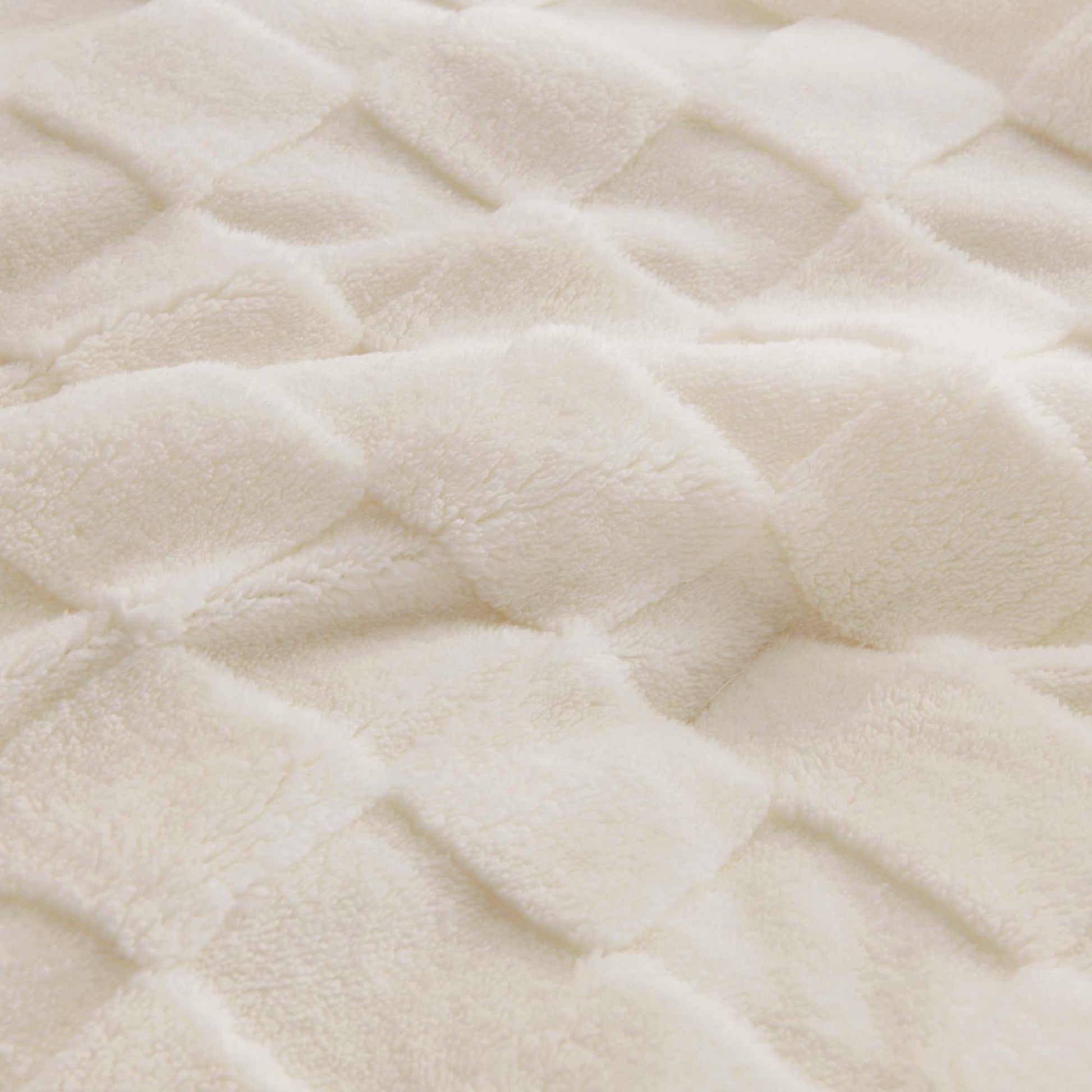 Winter Fluffy Warm Sherpa Fleece Checkered Plush Fuzzy 3 Pieces Comforter Set - LITANIKA