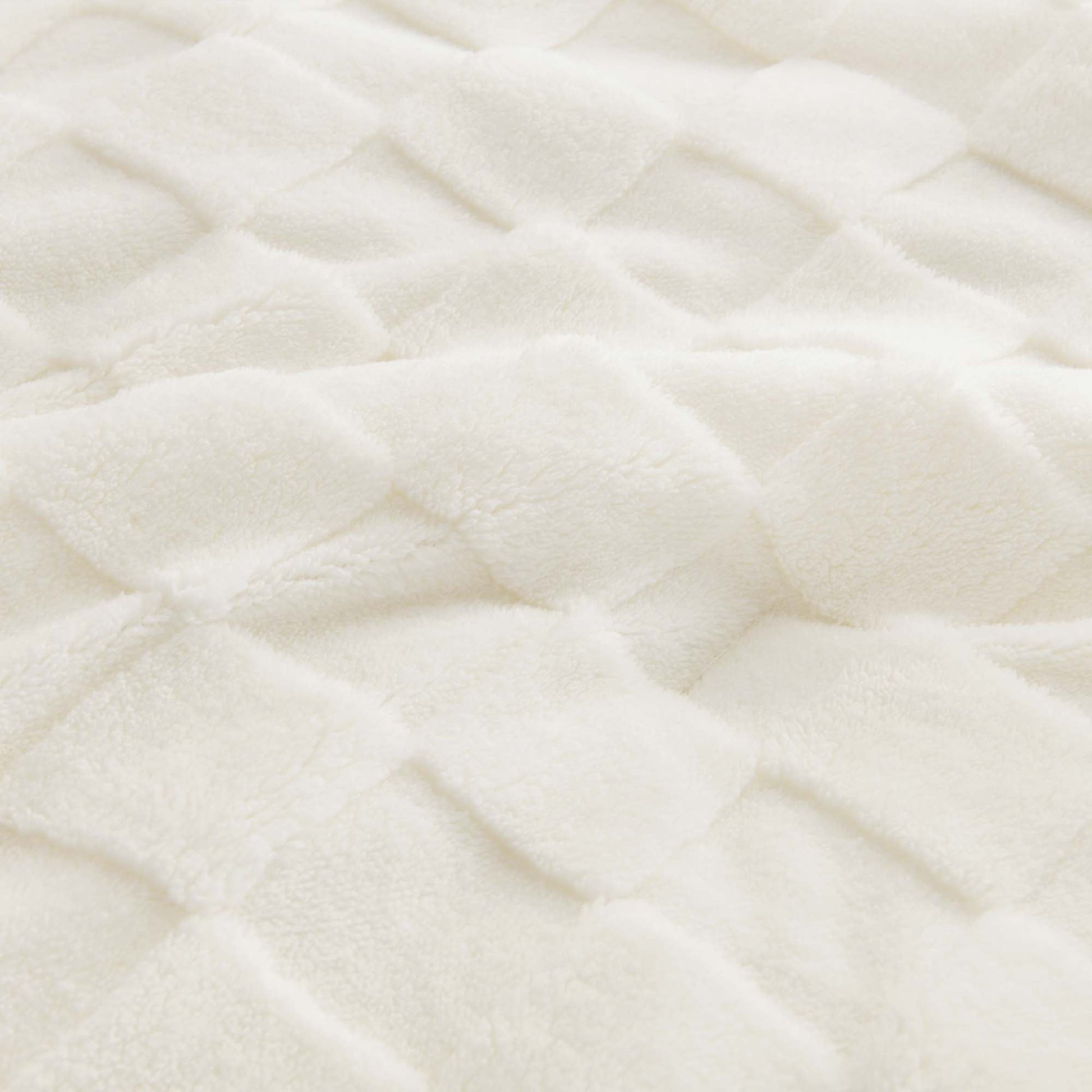 Winter Fluffy Warm Sherpa Fleece Checkered Plush Fuzzy 3 Pieces Comforter Set - LITANIKA