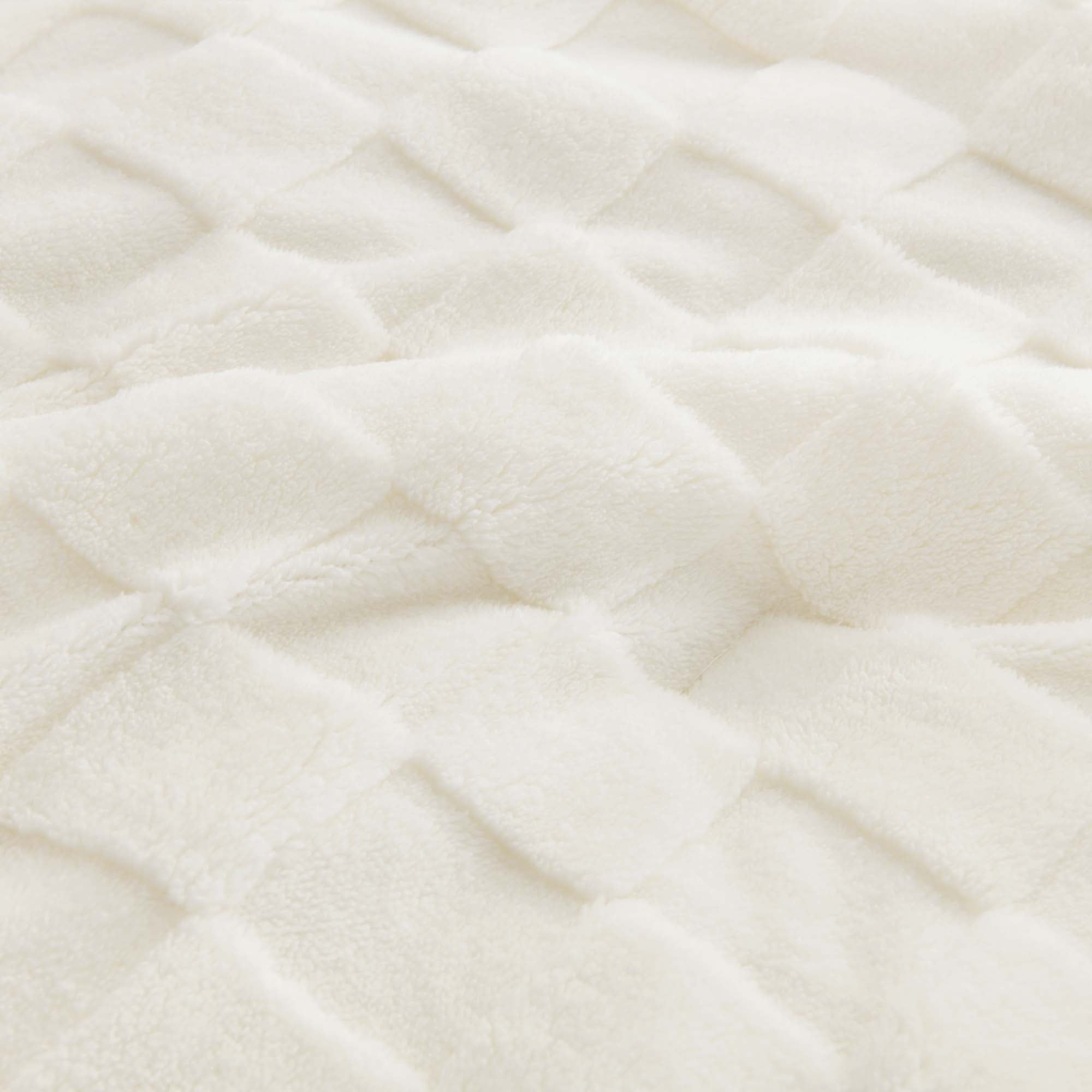 Winter Fluffy Warm Sherpa Fleece Checkered Plush Fuzzy 3 Pieces Comforter Set - LITANIKA