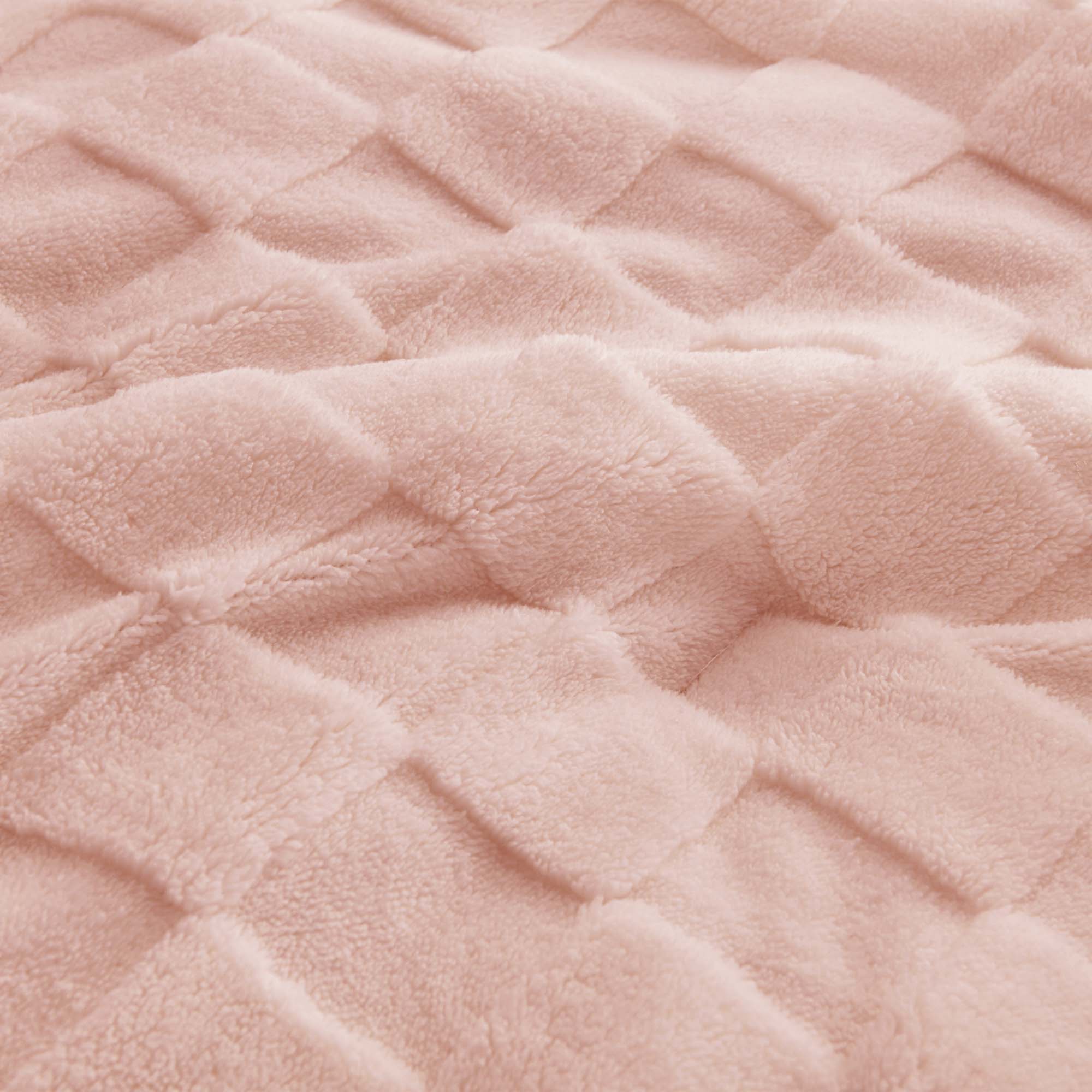 Winter Fluffy Warm Sherpa Fleece Checkered Plush Fuzzy 3 Pieces Comforter Set - LITANIKA